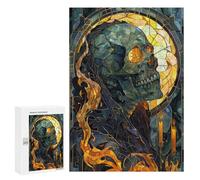 300 PCS Jigsaw Puzzles for Teenagerss Golden Skeleton Reverie Puzzles for Adults Brain Teaser Game Analysis And Logic Christmas Birthday Gifts 300 PCS