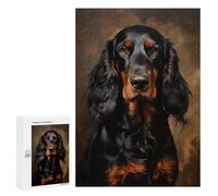 300 PCS Jigsaw Puzzles for Teenagerss Gordon Setter Dog Teenagers Puzzles Brain Teaser Game Enhance Memory Christmas Birthday Gifts 300 PCS
