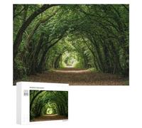 300 PCS Jigsaw Puzzles for Teenagerss Green Forest Tunnel Path Adult Puzzles Hands-on Game Hand Speed Race Fun at Home Activities, 300 PCS