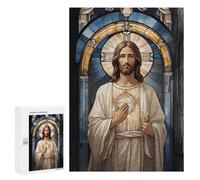 300 PCS Jigsaw Puzzles for Teenagerss Jesus Christ Puzzles for Adults Brain Teaser Game Analysis And Logic Christmas Birthday Gifts 300 PCS