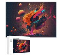 300 PCS Jigsaw Puzzles for Teenagerss Jigsaw Abstract Cosmic Fusion Jigsaw Hands-on Game Improve Memory for Birthday, Chrismas 300 PCS