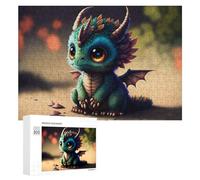 300 PCS Jigsaw Puzzles for Teenagerss Jigsaw Adorable Baby Dragon Illustration Puzzle for Adults Relax Games Improve Memory for Birthday, Chrismas 300 PCS
