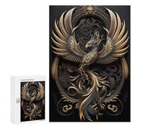 300 PCS Jigsaw Puzzles for Teenagerss Jigsaw Apex Golden Phoenix Puzzles for Adults Brain Teaser Game But Fun And Humorous Help The Brain Exercise 300 PCS