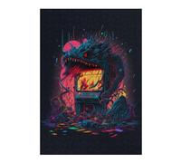 300 PCS Jigsaw Puzzles for Teenagerss Jigsaw Arcade Monster Chaos Jigsaw Fun Games Wall Decoration Unique Birthday And Gifts 300 PCS