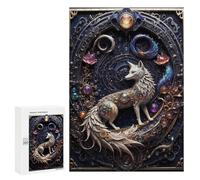 300 PCS Jigsaw Puzzles for Teenagerss Jigsaw Celestial Steampunk Fox Jigsaws for Adults Family Games For Family Fun Deal As Gifts for The Whole Family 300 PCS