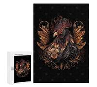 300 PCS Jigsaw Puzzles for Teenagerss Jigsaw Chinese New Year Rooster Adult Jigsaw Puzzle Hands-on Game Hand Speed Race for Birthday, Chrismas 300 PCS