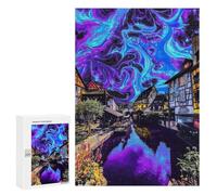300 PCS Jigsaw Puzzles for Teenagerss Jigsaw Colorful Canal Dreamscape Puzzle for Adults Relax Games Improve Memory for Birthday, Chrismas 300 PCS