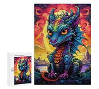 300 PCS Jigsaw Puzzles for Teenagerss Jigsaw Colorful Dragon Sunset Puzzle for Adults Relax Games Improve Memory for Birthday, Chrismas 300 PCS