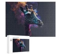 300 PCS Jigsaw Puzzles for Teenagerss Jigsaw Colorful Giraffe in Abstract Art Puzzle for Adults Relax Games Improve Memory for Birthday, Chrismas 300 PCS