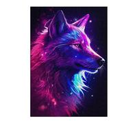 300 PCS Jigsaw Puzzles for Teenagerss Jigsaw Colorful White Wolf Jigsaw Fun Games Wall Decoration Unique Birthday And Gifts 300 PCS