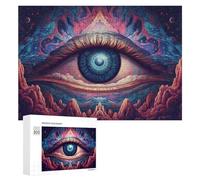 300 PCS Jigsaw Puzzles for Teenagerss Jigsaw Cosmic Eye A Surreal Vision Puzzle for Adults Relax Games Improve Memory for Birthday, Chrismas 300 PCS