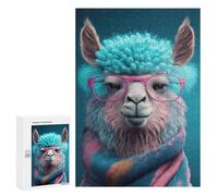 `300 PCS Jigsaw Puzzles for Teenagerss Jigsaw Cute Llama Art Jigsaw for Adults Family Games Birthday Present Deal As Gifts for The Whole Family 300 PCS