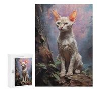 300 PCS Jigsaw Puzzles for Teenagerss Jigsaw Devon Rex Cat Adult Jigsaw Toy Wall Decor Difficult Hard Help The Brain Exercise 300 PCS