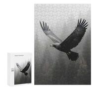 300 PCS Jigsaw Puzzles for Teenagerss Jigsaw Eagle Soaring through Misty Forest Jigsaws for Adults Family Games For Family Fun Deal As Gifts for The Whole Family 300 PCS