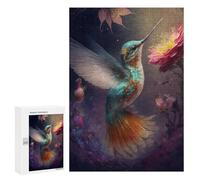 300 PCS Jigsaw Puzzles for Teenagerss Jigsaw Enchanted Hummingbird Flight Adult Jigsaw Puzzle Hands-on Game Hand Speed Race for Birthday, Chrismas 300 PCS