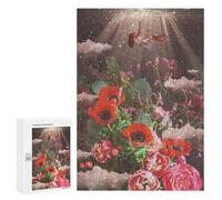 300 PCS Jigsaw Puzzles for Teenagerss Jigsaw Floral Fantasy Celestial Garden Adult Jigsaw Brain Teaser Game Hand Speed Race Stress Reduction Gifts 300 PCS