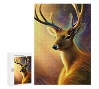 300 PCS Jigsaw Puzzles for Teenagerss Jigsaw Galactic Deer Majesty -2 Adult Jigsaw Brain Teaser Game Hand Speed Race Stress Reduction Gifts 300 PCS