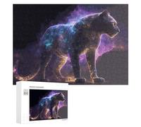 300 PCS Jigsaw Puzzles for Teenagerss Jigsaw Galactic Panther Cosmic Creature Jigsaw Hands-on Game Improve Memory for Birthday, Chrismas 300 PCS