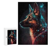 300 PCS Jigsaw Puzzles for Teenagerss Jigsaw Galactic Wolf Portrait -7 Adult Jigsaw Puzzle Hands-on Game Hand Speed Race for Birthday, Chrismas 300 PCS