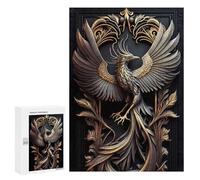 300 PCS Jigsaw Puzzles for Teenagerss Jigsaw Golden Glory Phoenix Adult Jigsaw Toy Wall Decor Difficult Hard Help The Brain Exercise 300 PCS