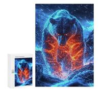 `300 PCS Jigsaw Puzzles for Teenagerss Jigsaw Infernal Winter - The Neon Bear Awakens Jigsaw for Adults Family Games Birthday Present Deal As Gifts for The Whole Family 300 PCS
