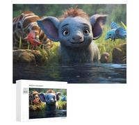 300 PCS Jigsaw Puzzles for Teenagerss Jigsaw Jungle Adventure Elephant, Giraffe, Birds Jigsaw Hands-on Game Improve Memory for Birthday, Chrismas 300 PCS