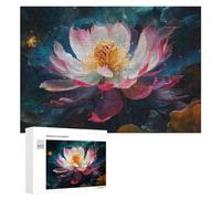 300 PCS Jigsaw Puzzles for Teenagerss Jigsaw Lotus Blossom in Midnight Serenity Jigsaw Hands-on Game Improve Memory for Birthday, Chrismas 300 PCS
