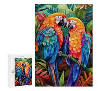 300 PCS Jigsaw Puzzles for Teenagerss Jigsaw Macaws in Tropical Paradise Puzzle for Adults Relax Games Improve Memory for Birthday, Chrismas 300 PCS