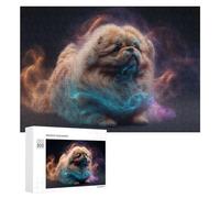 300 PCS Jigsaw Puzzles for Teenagerss Jigsaw Magical Cosmic Pomeranian Puzzle for Adults Relax Games Improve Memory for Birthday, Chrismas 300 PCS