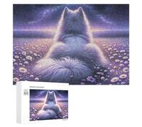 300 PCS Jigsaw Puzzles for Teenagerss Jigsaw Magical Night Sky with Wolf Puzzle for Adults Relax Games Improve Memory for Birthday, Chrismas 300 PCS