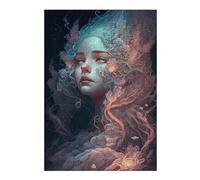 300 PCS Jigsaw Puzzles for Teenagerss Jigsaw Mermaid's Enchanted Hair Jigsaw Fun Games Wall Decoration Unique Birthday And Gifts 300 PCS