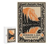 300 PCS Jigsaw Puzzles for Teenagerss Jigsaw Mirror Lake Yosemite Illustration Jigsaws for Adults Family Games For Family Fun Deal As Gifts for The Whole Family 300 PCS