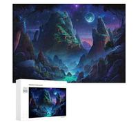 300 PCS Jigsaw Puzzles for Teenagerss Jigsaw Mystical Night Landscape with Glowing Moon Jigsaw Hands-on Game Improve Memory for Birthday, Chrismas 300 PCS