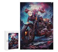 300 PCS Jigsaw Puzzles for Teenagerss Jigsaw Neon Motorcycle Dreamscape Jigsaw Hands-on Game Improve Memory for Birthday, Chrismas 300 PCS