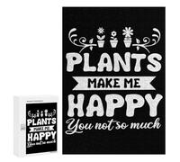 300 PCS Jigsaw Puzzles for Teenagerss Jigsaw Plants Make Me Happy Puzzles for Adults Brain Teaser Game But Fun And Humorous Help The Brain Exercise 300 PCS