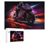 300 PCS Jigsaw Puzzles for Teenagerss Jigsaw Racing Motorcycle Speed Art -4 Puzzle for Adults Relax Games Improve Memory for Birthday, Chrismas 300 PCS