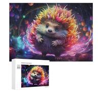 300 PCS Jigsaw Puzzles for Teenagerss Jigsaw Rainbow Hedgehog Fantasy Artwork Jigsaw Hands-on Game Improve Memory for Birthday, Chrismas 300 PCS