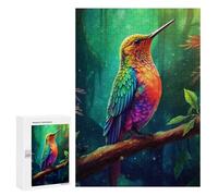 300 PCS Jigsaw Puzzles for Teenagerss Jigsaw Rainbow Hummingbird in Amazon Rainforest Jigsaws for Adults Family Games For Family Fun Deal As Gifts for The Whole Family 300 PCS