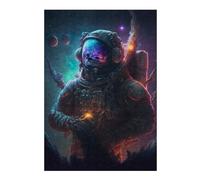 300 PCS Jigsaw Puzzles for Teenagerss Jigsaw Space Explorer with Cosmic Helmet Jigsaw Fun Games Wall Decoration Unique Birthday And Gifts 300 PCS