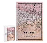 300 PCS Jigsaw Puzzles for Teenagerss Jigsaw Sydney City Map Australia Adult Jigsaw Brain Teaser Game Hand Speed Race Stress Reduction Gifts 300 PCS