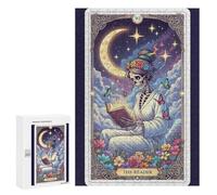`300 PCS Jigsaw Puzzles for Teenagerss Jigsaw The Reader Tarot Card Illustration Jigsaw for Adults Family Games Birthday Present Deal As Gifts for The Whole Family 300 PCS