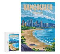 `300 PCS Jigsaw Puzzles for Teenagerss Jigsaw Vancouver Canada Jigsaw for Adults Family Games Birthday Present Deal As Gifts for The Whole Family 300 PCS