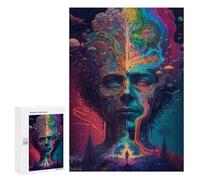 300 PCS Jigsaw Puzzles for Teenagerss Jigsaw Whimsical Mindscapes Digital Art Exploration Jigsaw Hands-on Game Improve Memory for Birthday, Chrismas 300 PCS