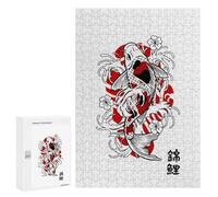 300 PCS Jigsaw Puzzles for Teenagerss Koi Fish Yin Yang Jigsaw for Adults Hands-on Game Difficult Hard Unique Birthday And Gifts 300 PCS