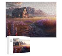 300 PCS Jigsaw Puzzles for Teenagerss Lonely Cabin in The Mountains Jigsaw Puzzle Toy Wall Decor Difficult Hard Unique Birthday And Xmas Gifts 300 PCS