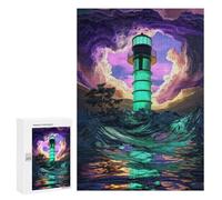 300 PCS Jigsaw Puzzles for Teenagerss Luminous Lighthouse Jigsaw for Adults Hands-on Game Difficult Hard Unique Birthday And Gifts 300 PCS