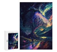 300 PCS Jigsaw Puzzles for Teenagerss Magical Pathway to The Cosmic Tree -1 Puzzle for Adults Relaxing Games Improve Memory Fun Activities at Home 300 PCS