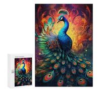 300 PCS Jigsaw Puzzles for Teenagerss Magical Peacock Artwork Jigsaw Puzzle Toy Wall Decor Difficult Hard Unique Birthday And Xmas Gifts 300 PCS