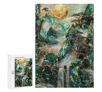 300 PCS Jigsaw Puzzles for Teenagerss Misty Mountain Sunrise Adult Jigsaw Puzzle Family Games Improve Memory Help The Brain Exercise 300 PCS