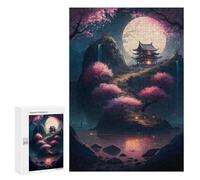 300 PCS Jigsaw Puzzles for Teenagerss Mystical Night The Lake Puzzles for Adults Brain Teaser Game Analysis And Logic Christmas Birthday Gifts 300 PCS